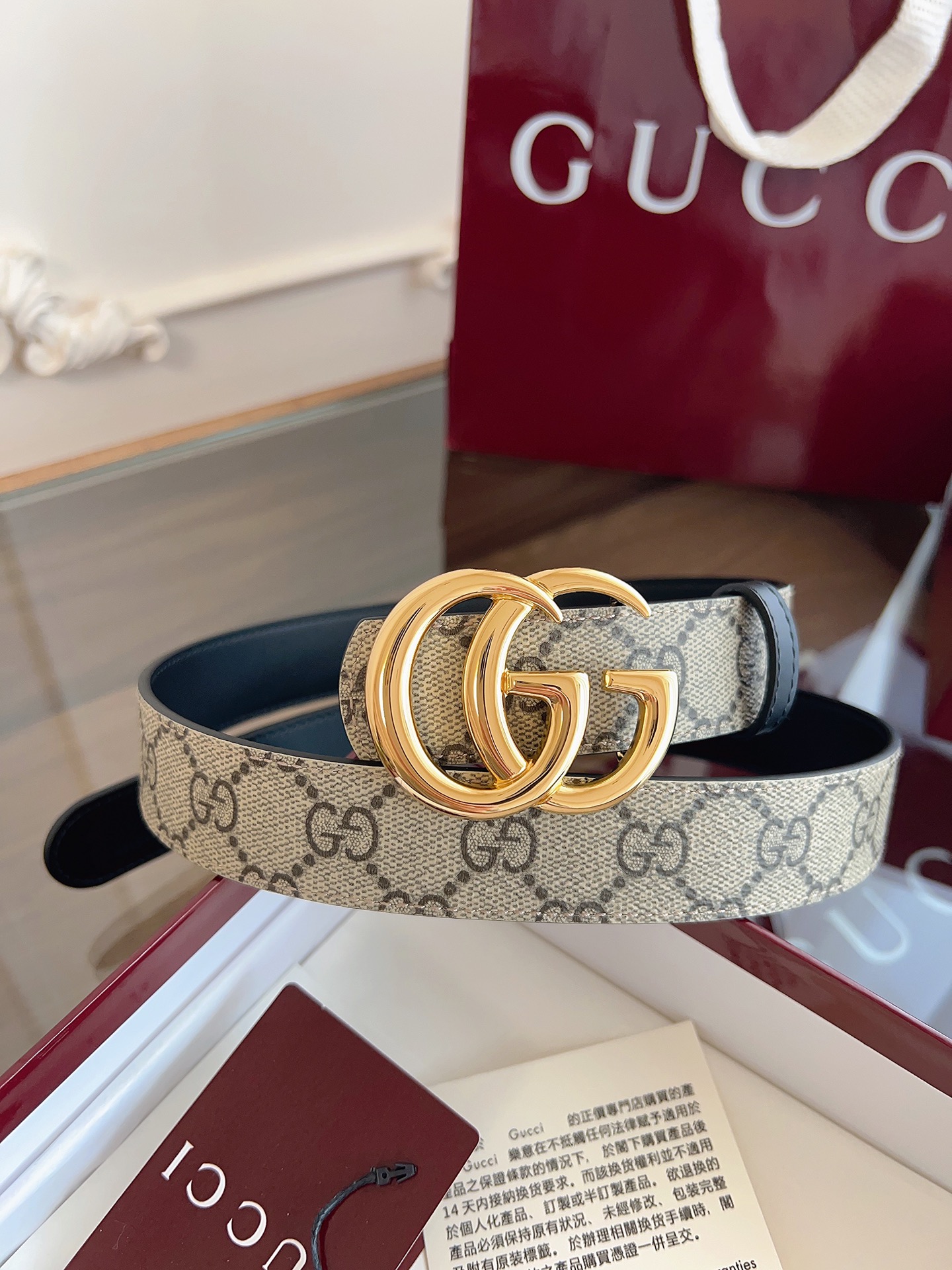 Gucci Reversible GG Marmont Belt 3cm