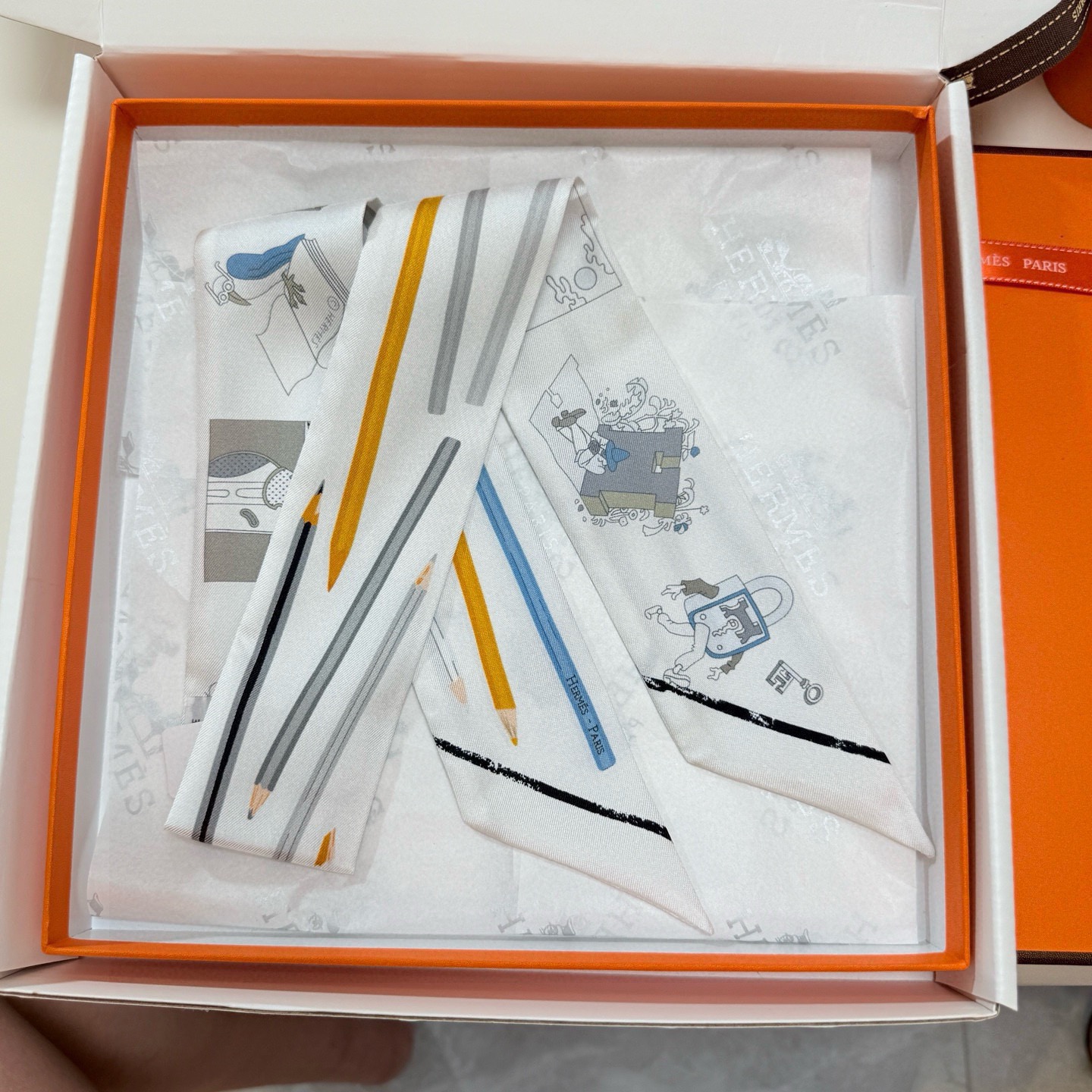 Hermes Silk Twilly Bandeau