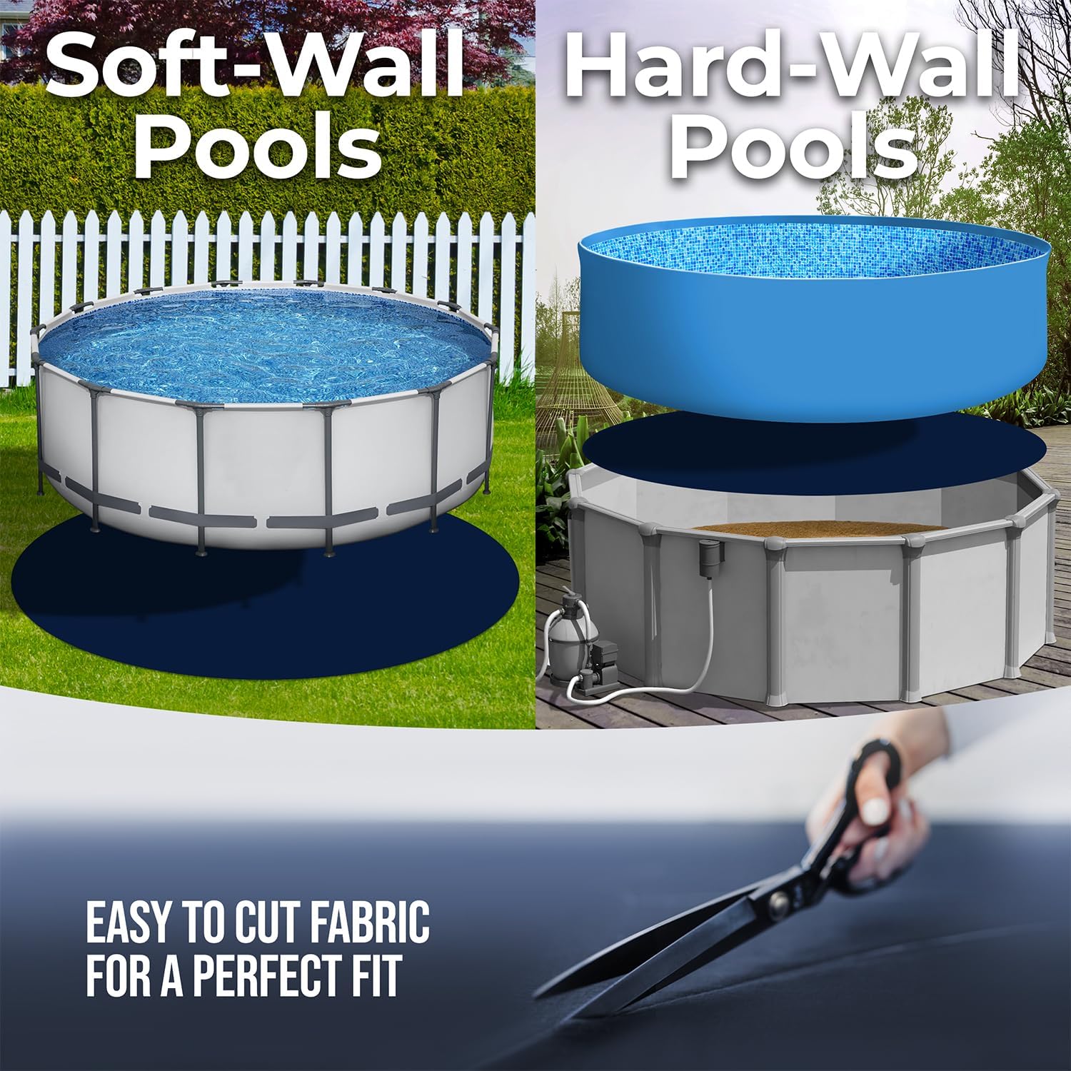Shop Square 12-Foot Pool Liner Pad for Above Ground Pools - Under Pool Padding, Above Ground Pool Pad, Puncture Protection, Extend Liner Life, Durable Geotextile Material