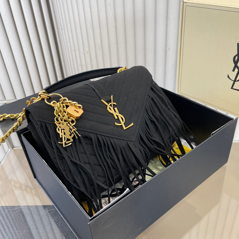 Saint Laurent YSL Monogram Tassel Hand Crossbody Bag