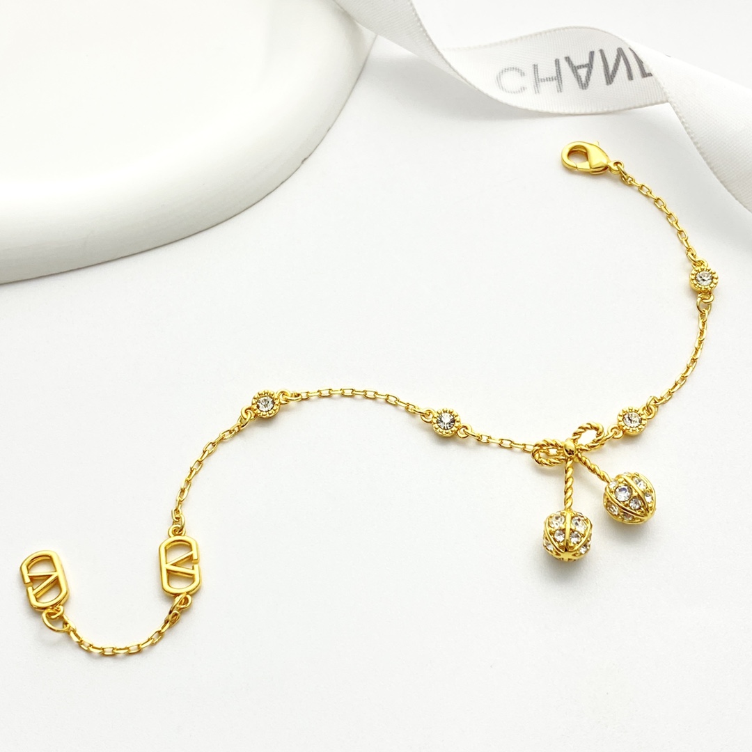 Valentino Crystal Cherry Bracelet