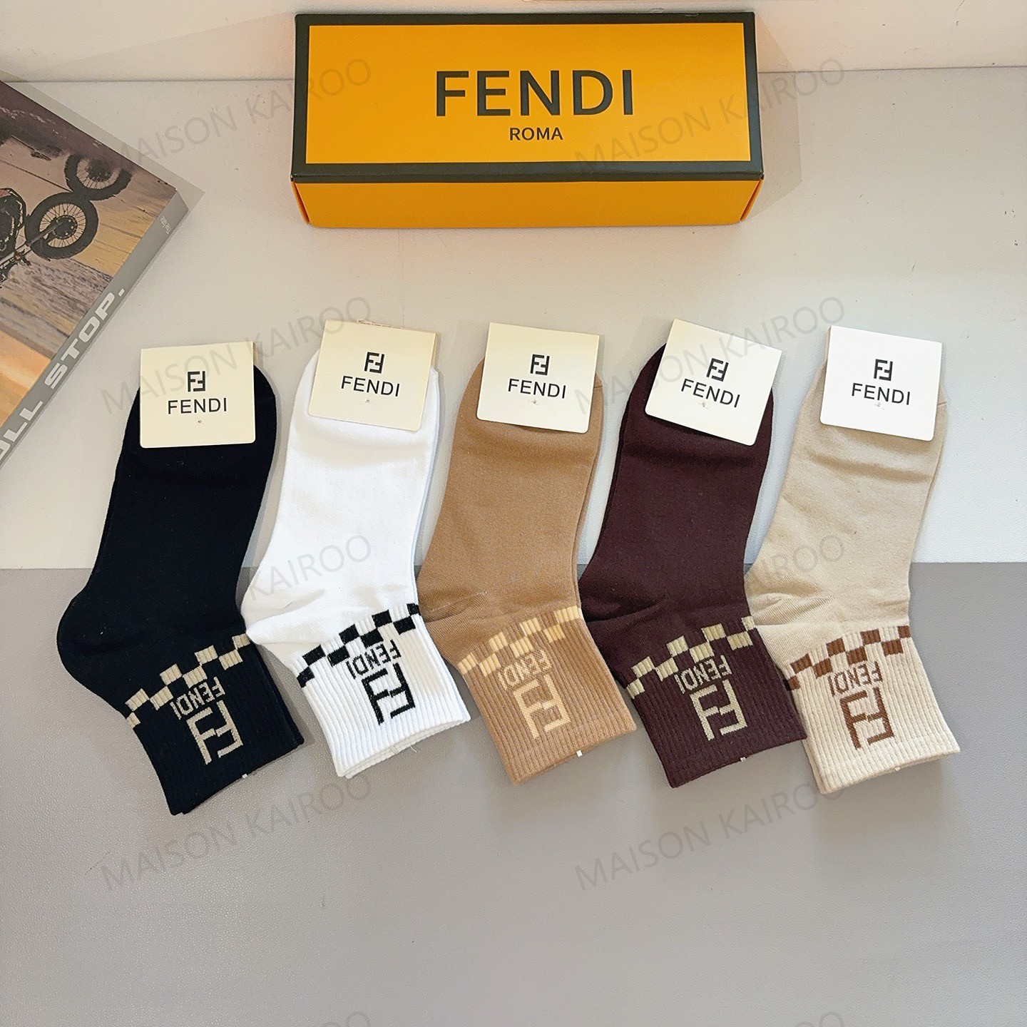 Fendi Socks 5-Pack - KAIROO