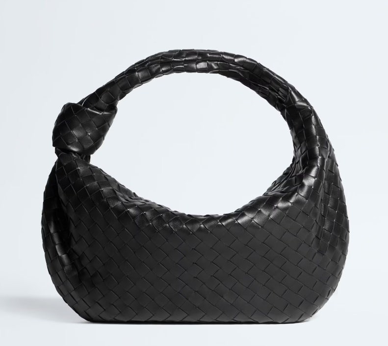 Bottega Black Intrecciato Leather Medium Jodie Bag 48cm
