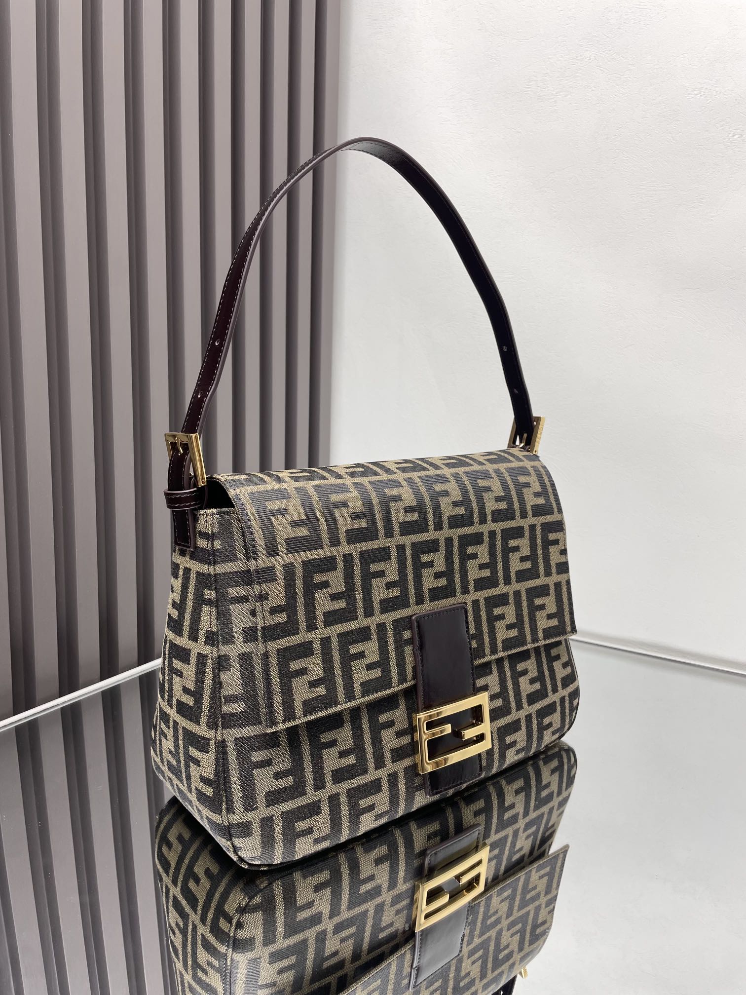 Fendi FF canvas Shoulder Bag