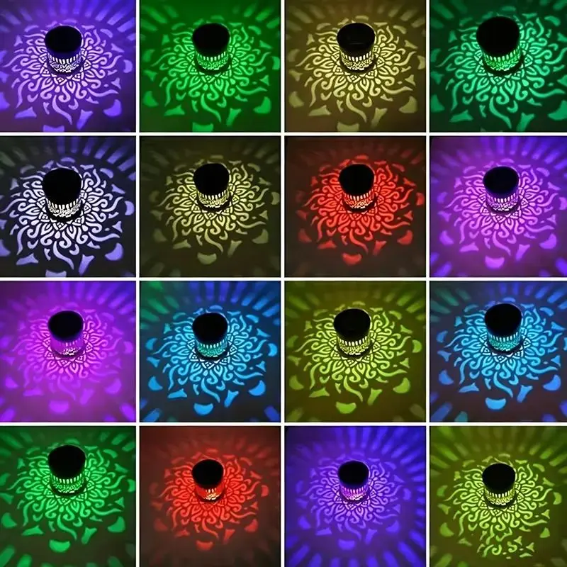 Solar Mandala Fence Light  7-Color Changing Waterproof Wall Decor  (Auto On/Off)