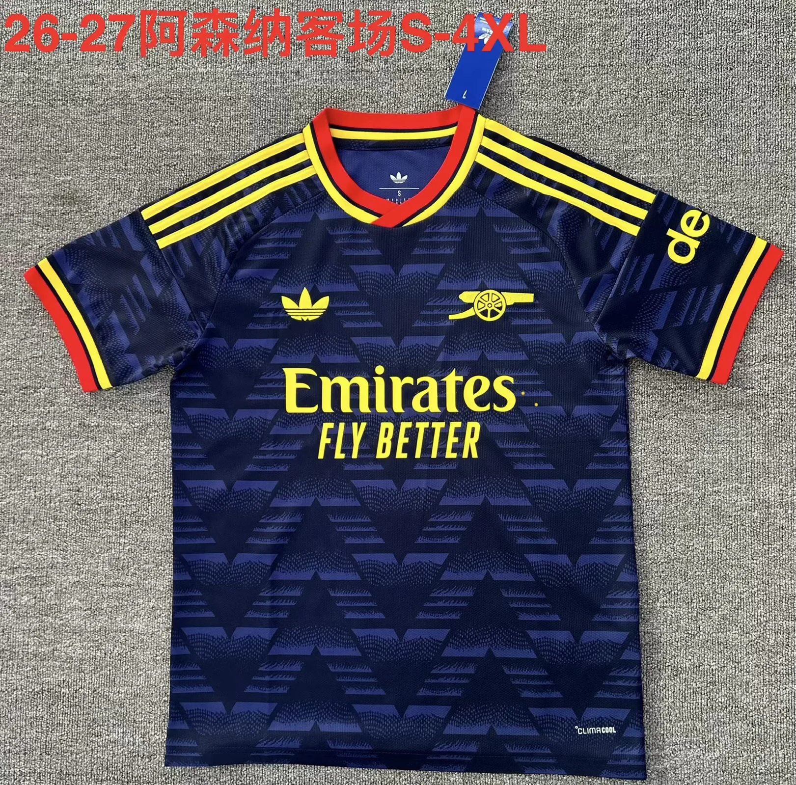 2026-27  Arsenal Away Blue Fans Football Shirt 1:1 Thai Quality