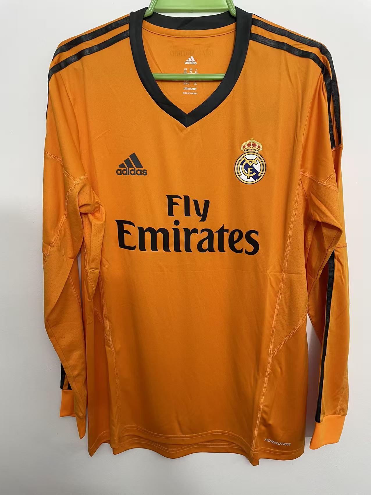 Retro Player Real Mαdrid 13/14 Third Orange Long Sleeves S-2XL