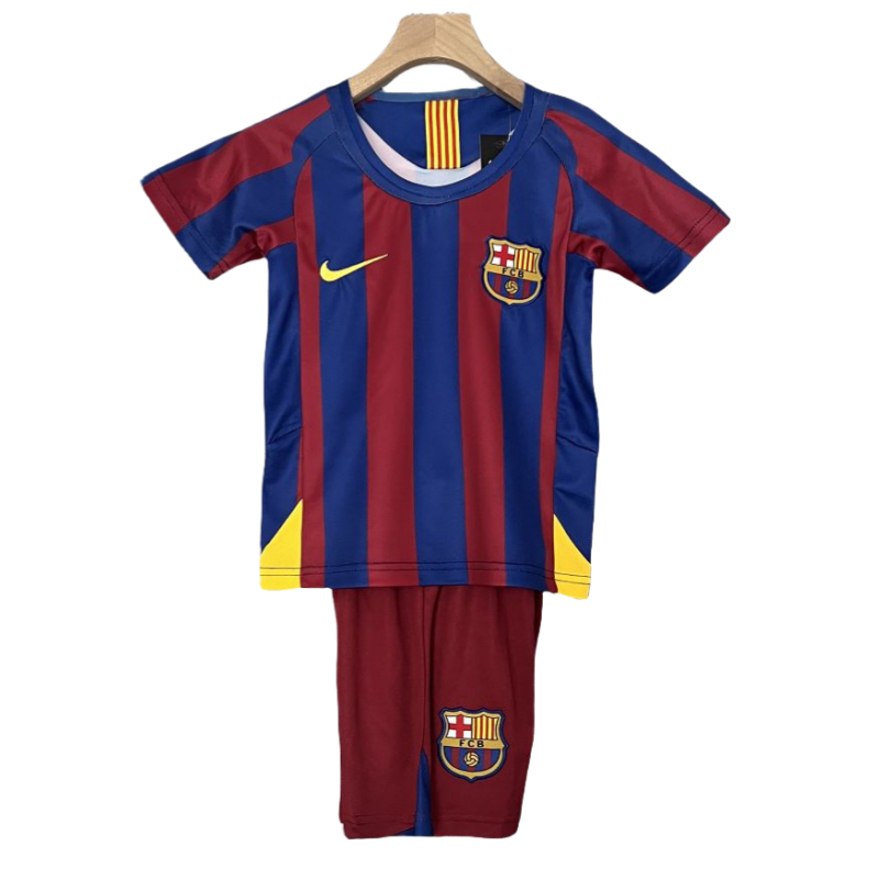 05-06 Barcelona Home Retro Kids Kits Football Jersey