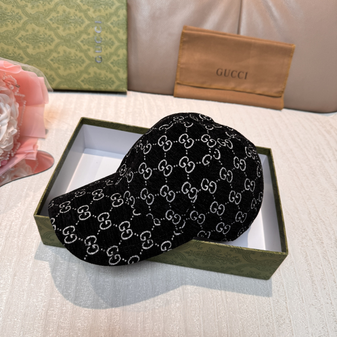 Gucci GG Chenille Baseball Cap Hat - KAIROO