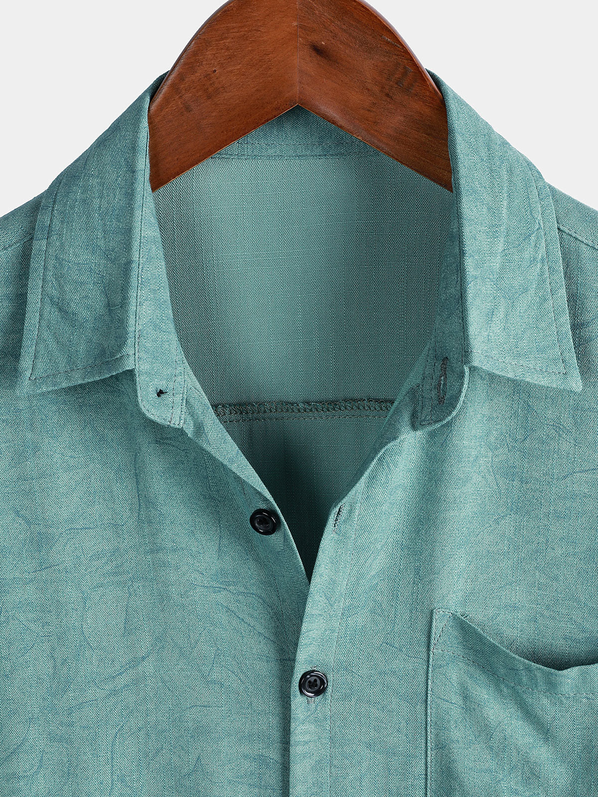 Men's Vintage Green Casual Vacation Summer Short Sleeve Shirt