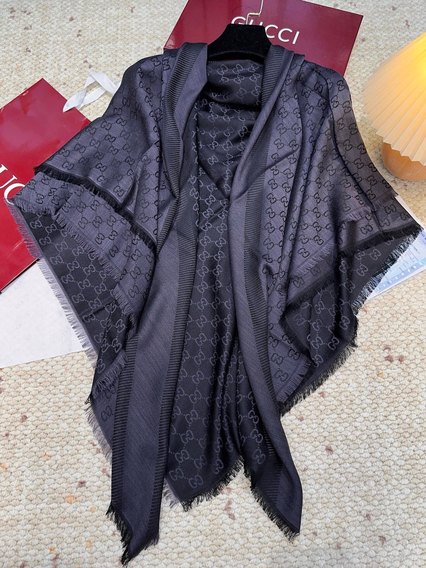 Gucci Classic Silk and cashmere shawl