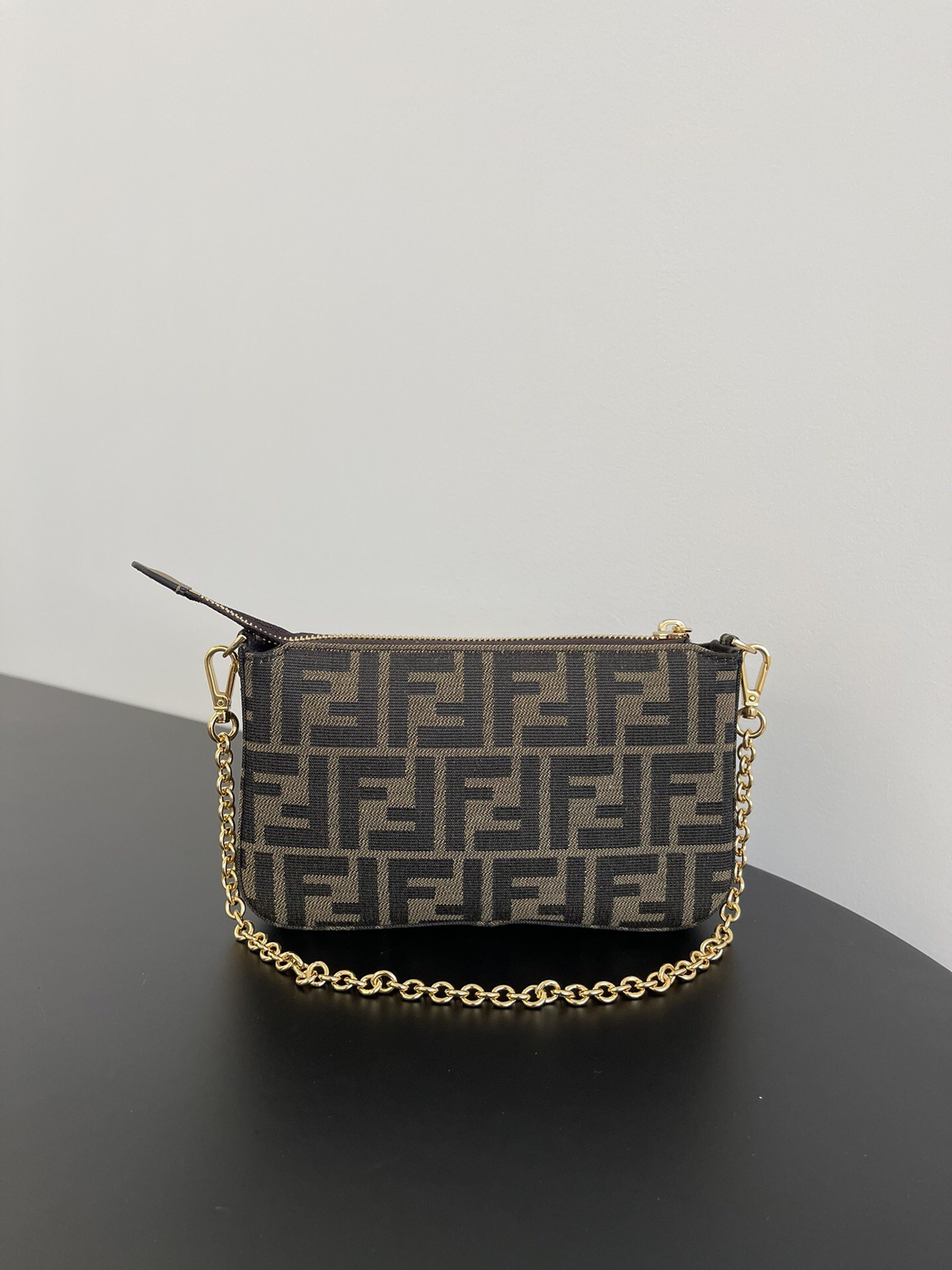 Fendi Bags Brown jacquard clutch bag