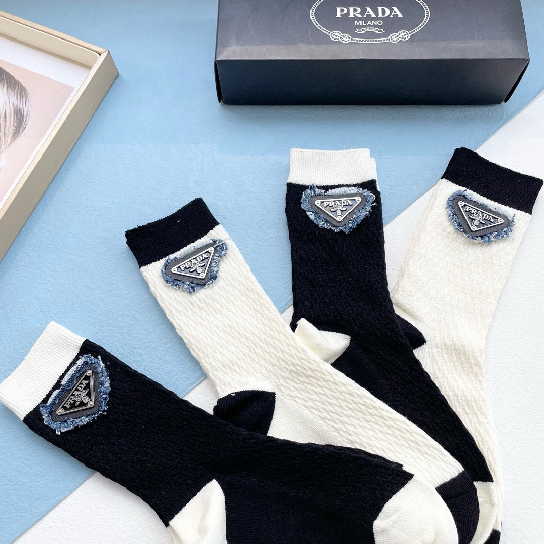 Prada Cotton Socks ( 4 pairs)