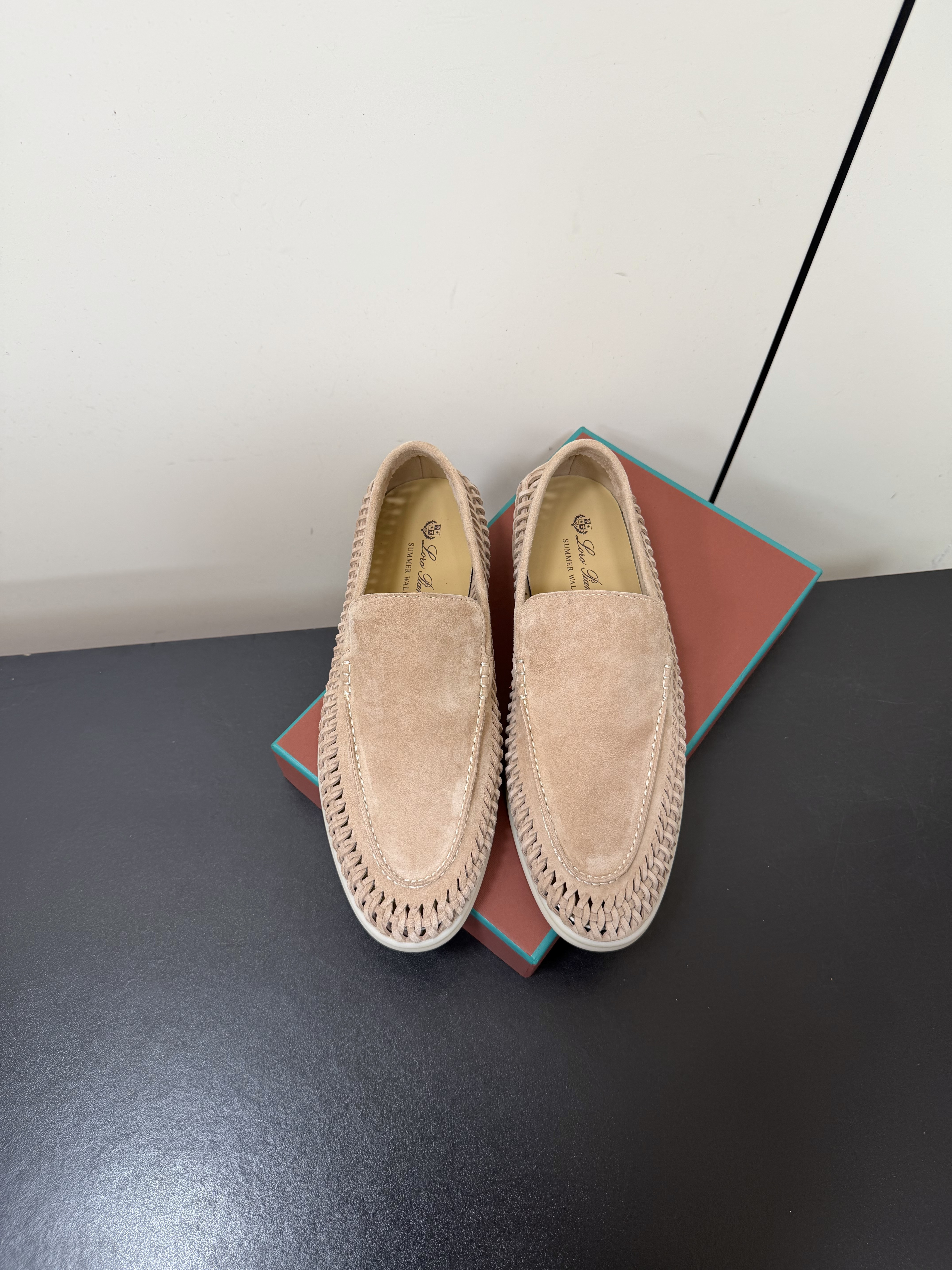 Loro Piana  Unisex Woven Suede Loafer