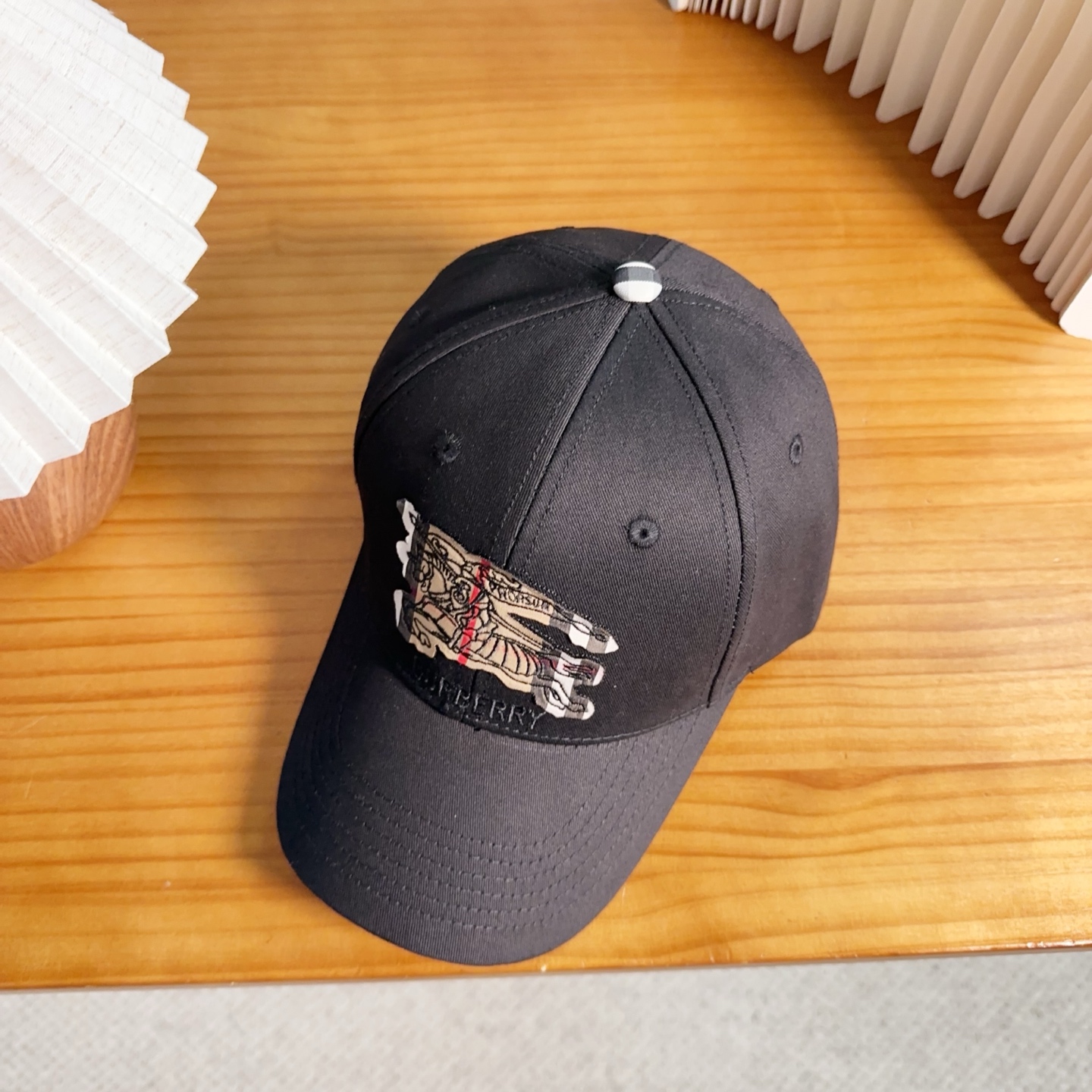 Burberry Equestrian Knight Design Embroidered Cotton Baseball Cap Hat - KAIROO