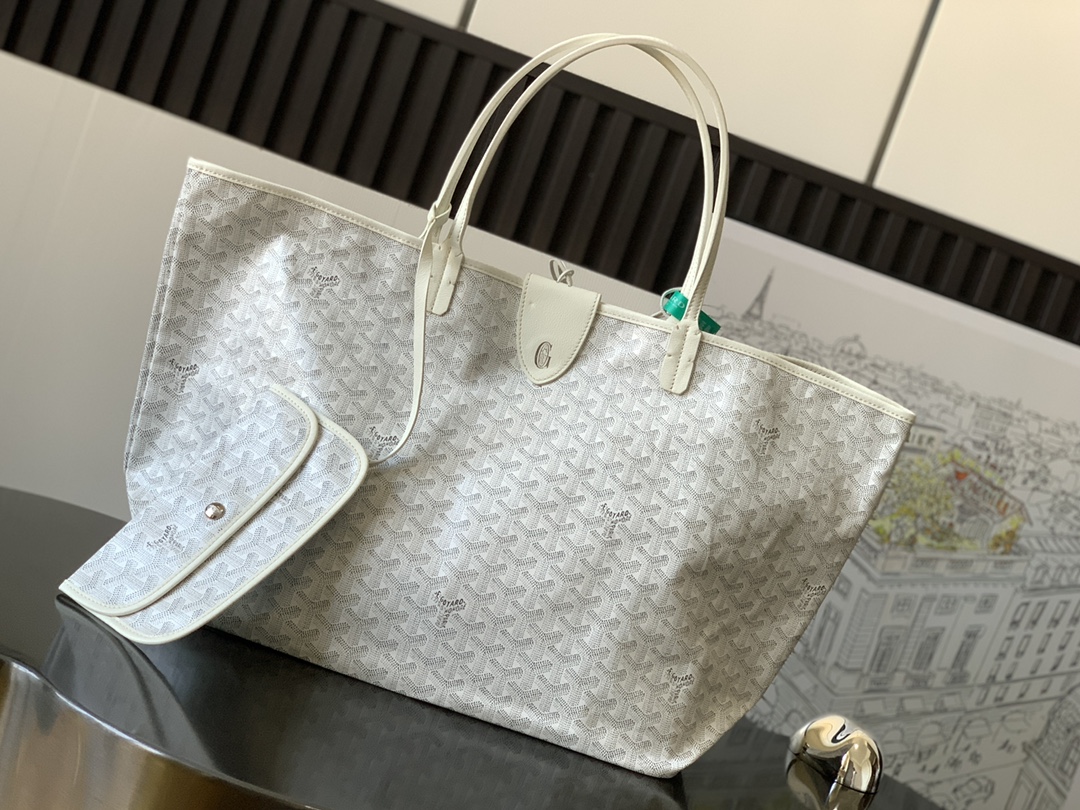 Goyard Saint Louis GM Tote in White