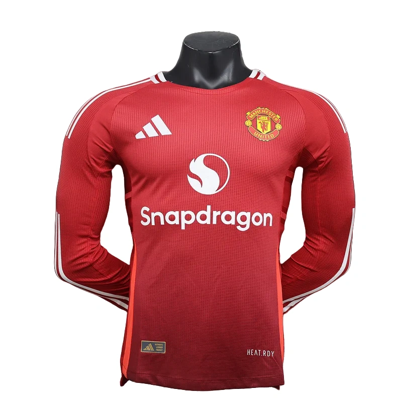 24-25 Manchester United Home Long Sleeve Player Version