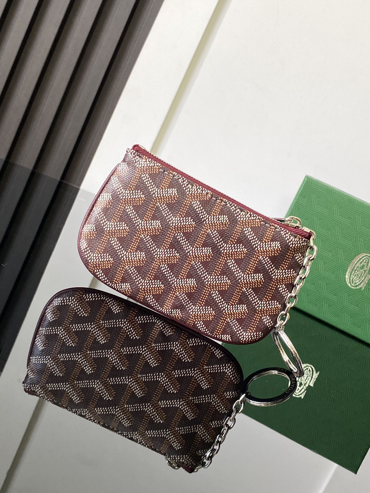 Goyard Sénat Nano Key Pouch-Burgundy