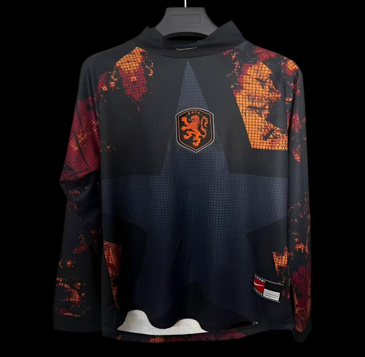 2026 Netherlands Black Long Sleeve Goalkeeper Jersey S-4XL