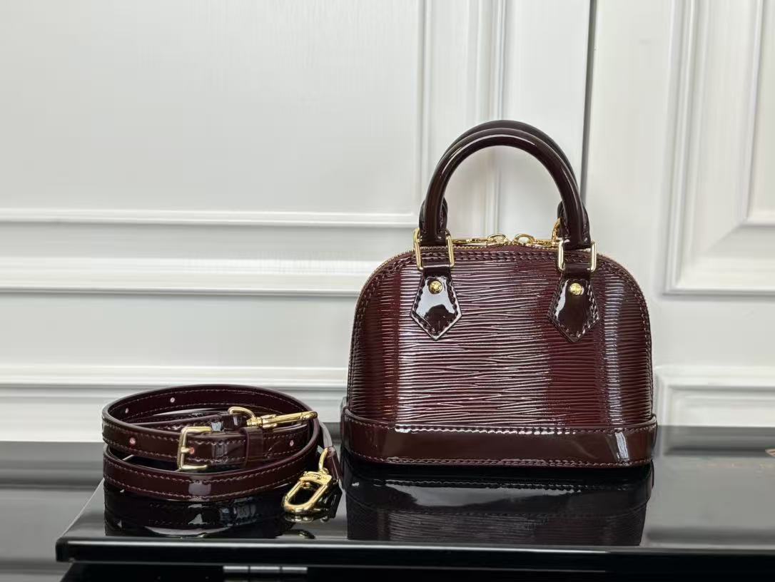 Louis Vuitton 2025 Burgundy Classic Alma Bag