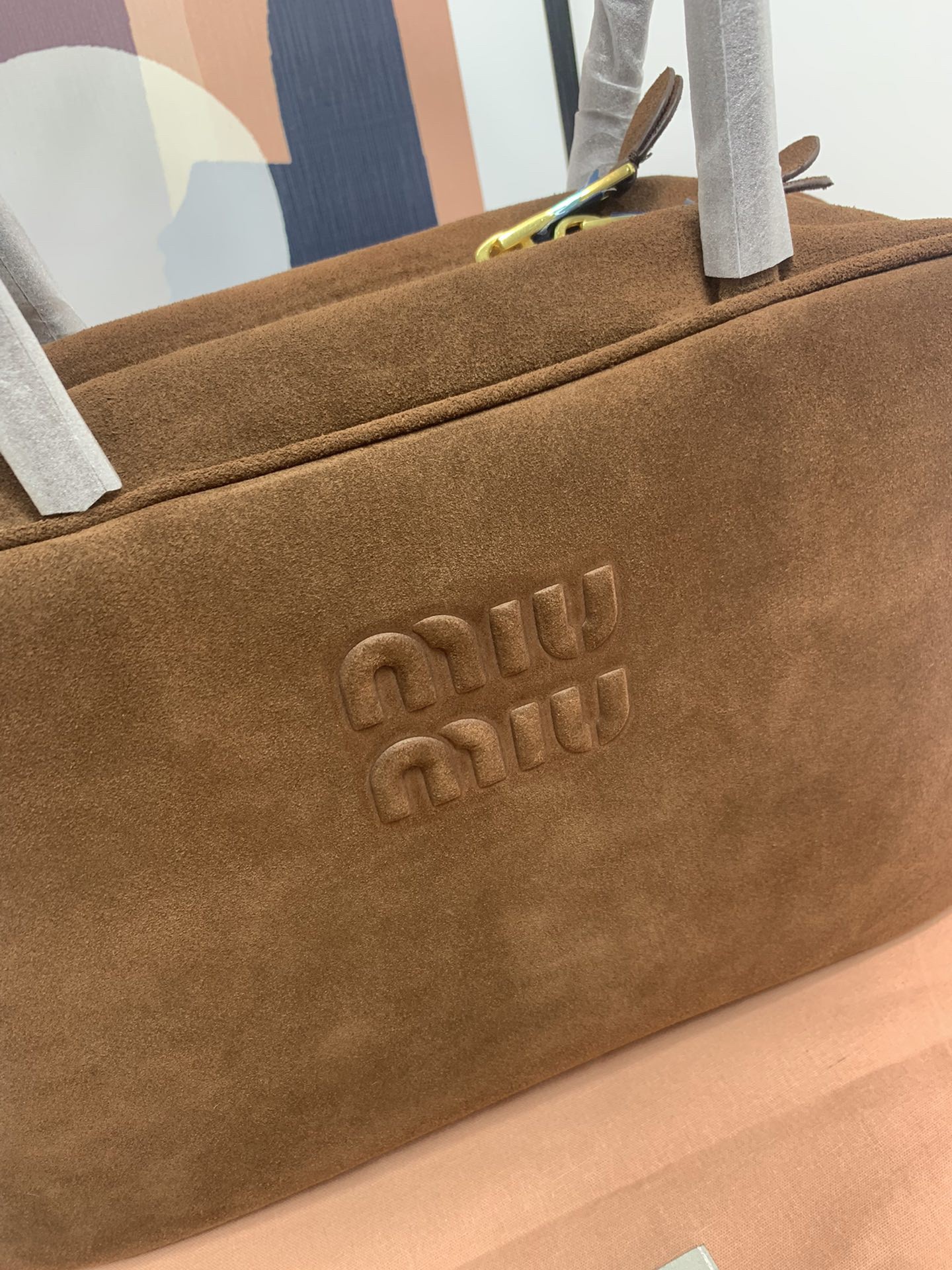 Miumiu Beau bag in suede leather