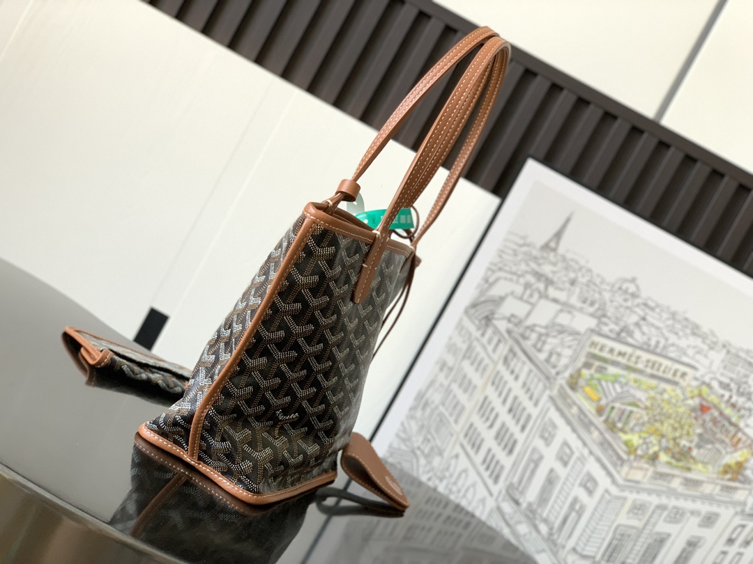 Goyard Anjou Mini Reversible Bag in Black/Tan