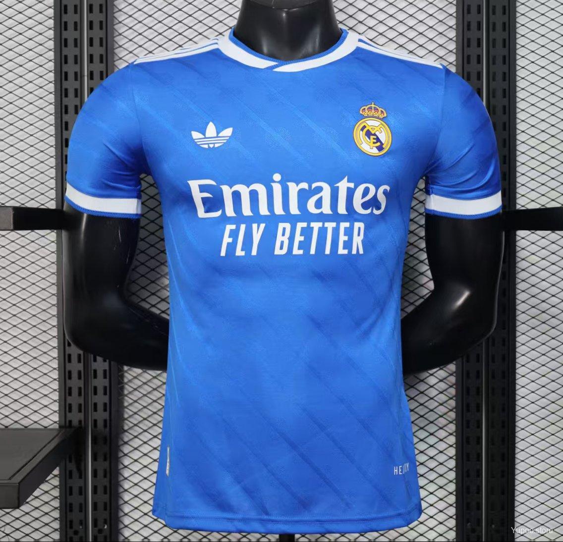 25/26 Real Madrid Third Blue Player Version Jersey S-3XL