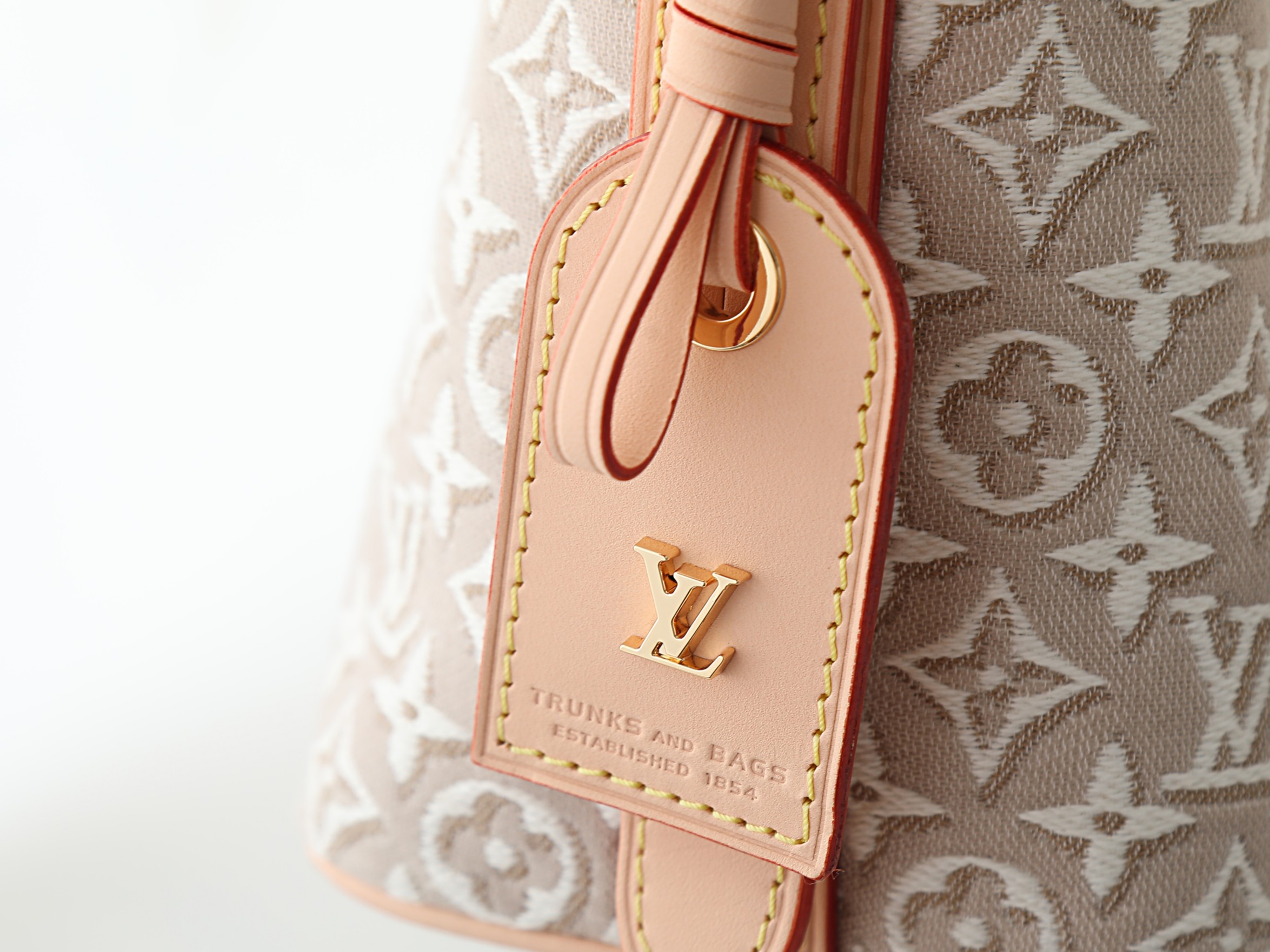 Louis Vuitton LV All In BB Beige jacquard bucket bag
