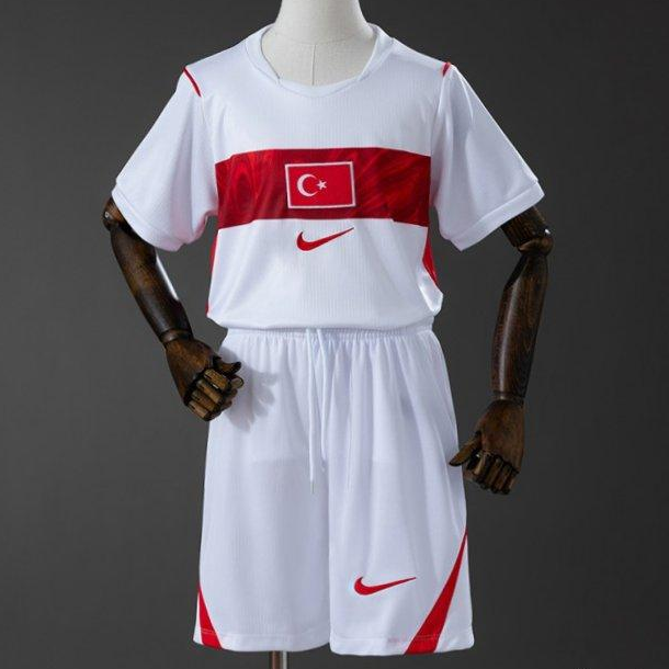 2026 Kids Turkiye Home Kit Jersey Size 16-28