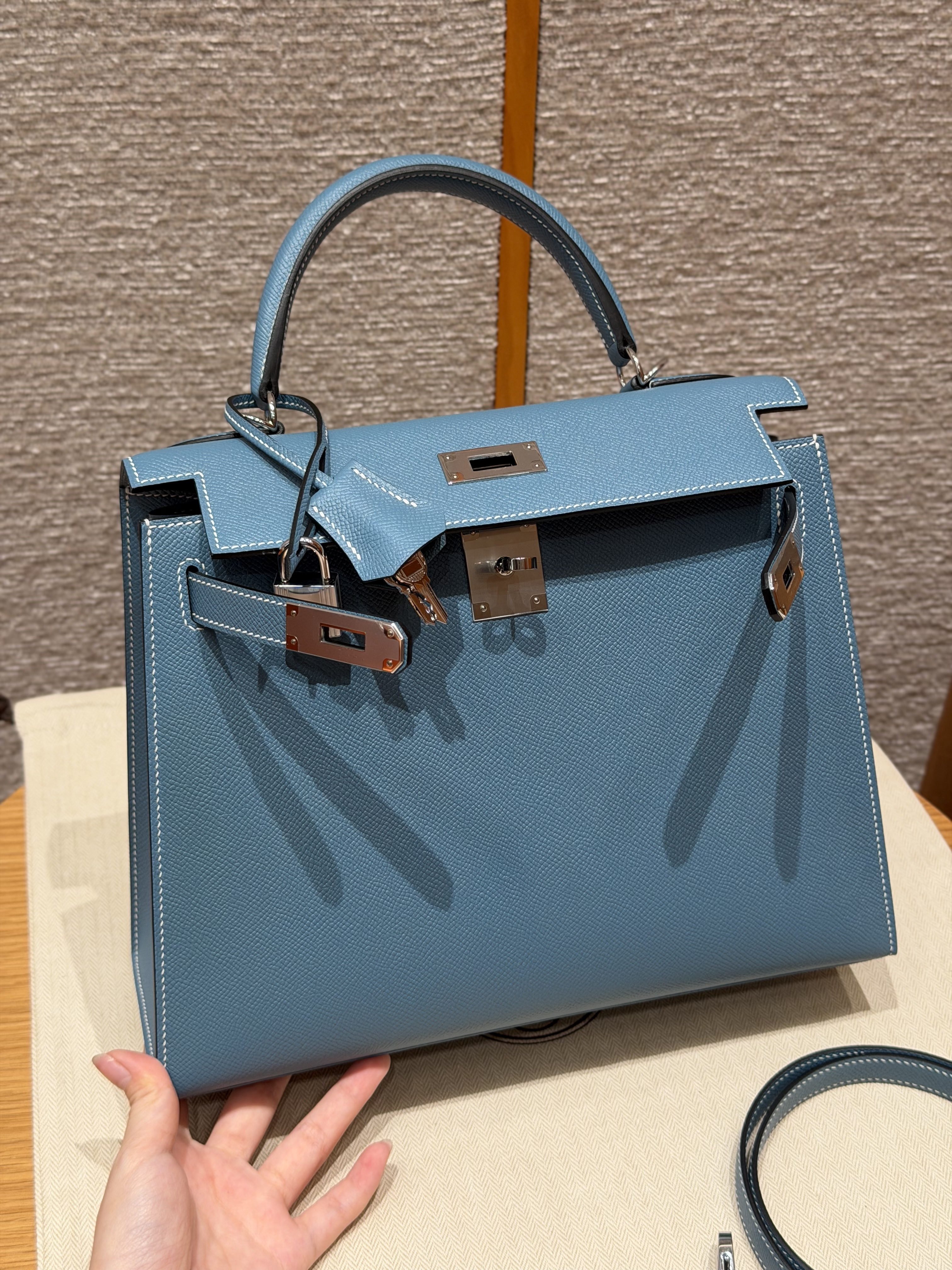 Hermes Blue Jean Epsom Kelly 28
