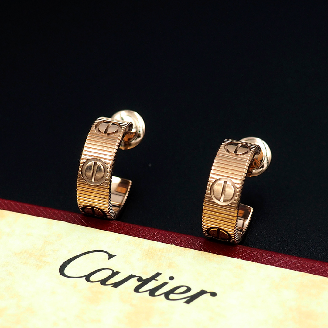 Cartier Fashion Designer Earrings-Pink gold