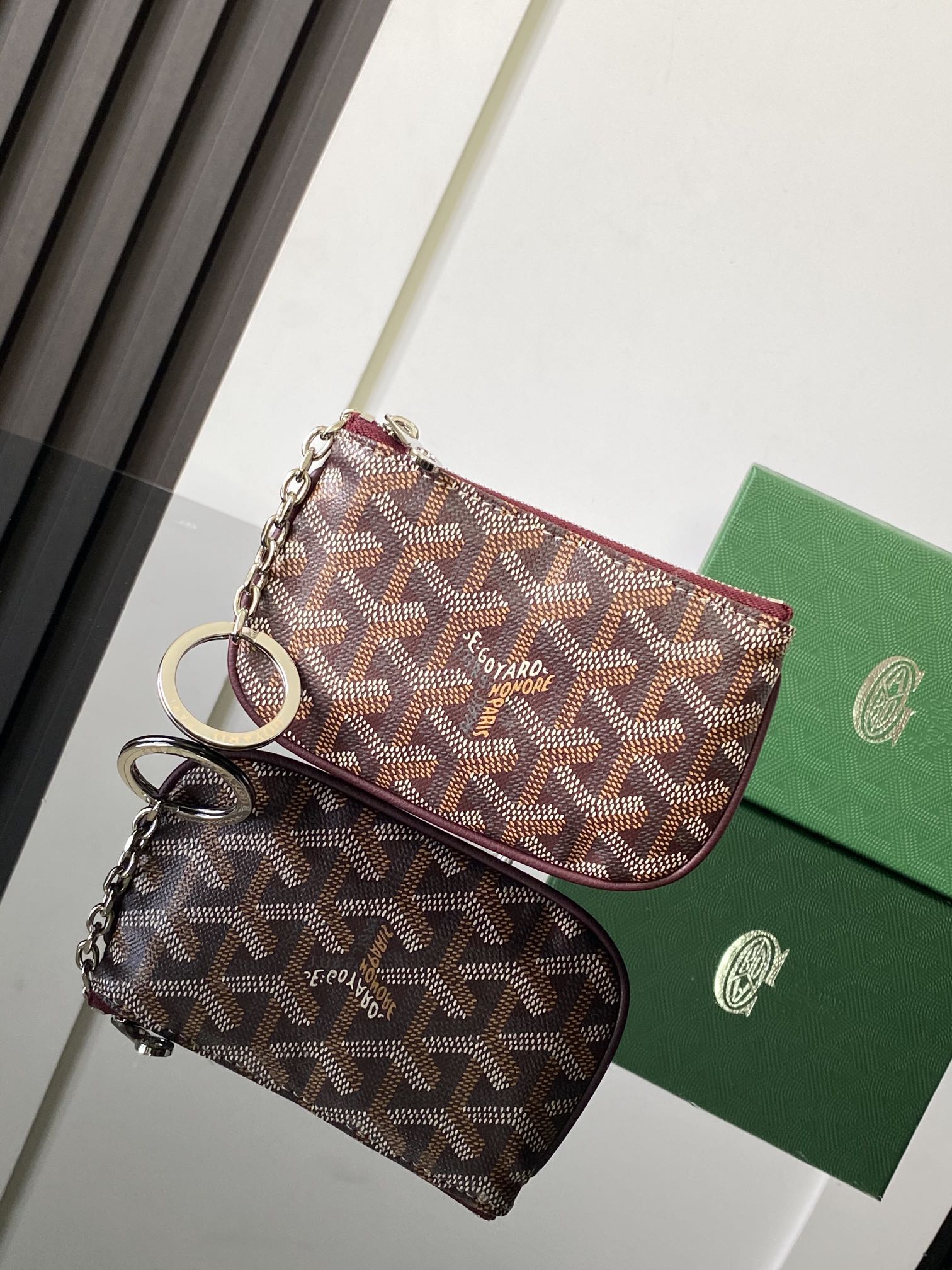 Goyard Sénat Nano Key Pouch-Burgundy