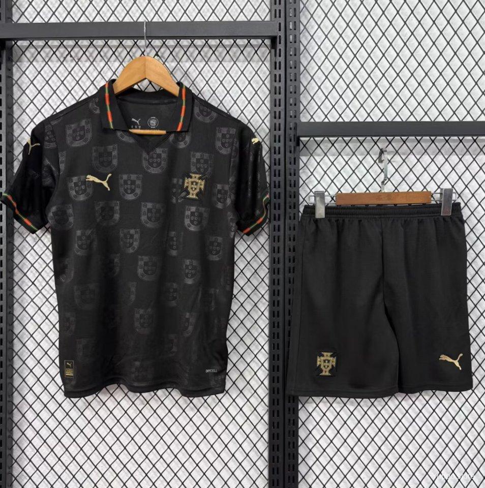 2026 Kids Portugal Black Special Edition Jersey 16-28