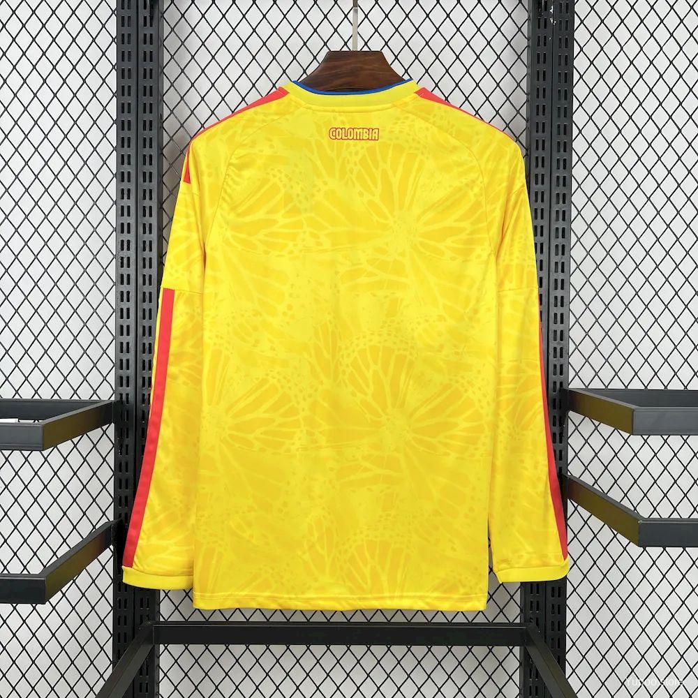 2026 Mens Colombia World Cup Home Long Sleeve Jersey S-2XL