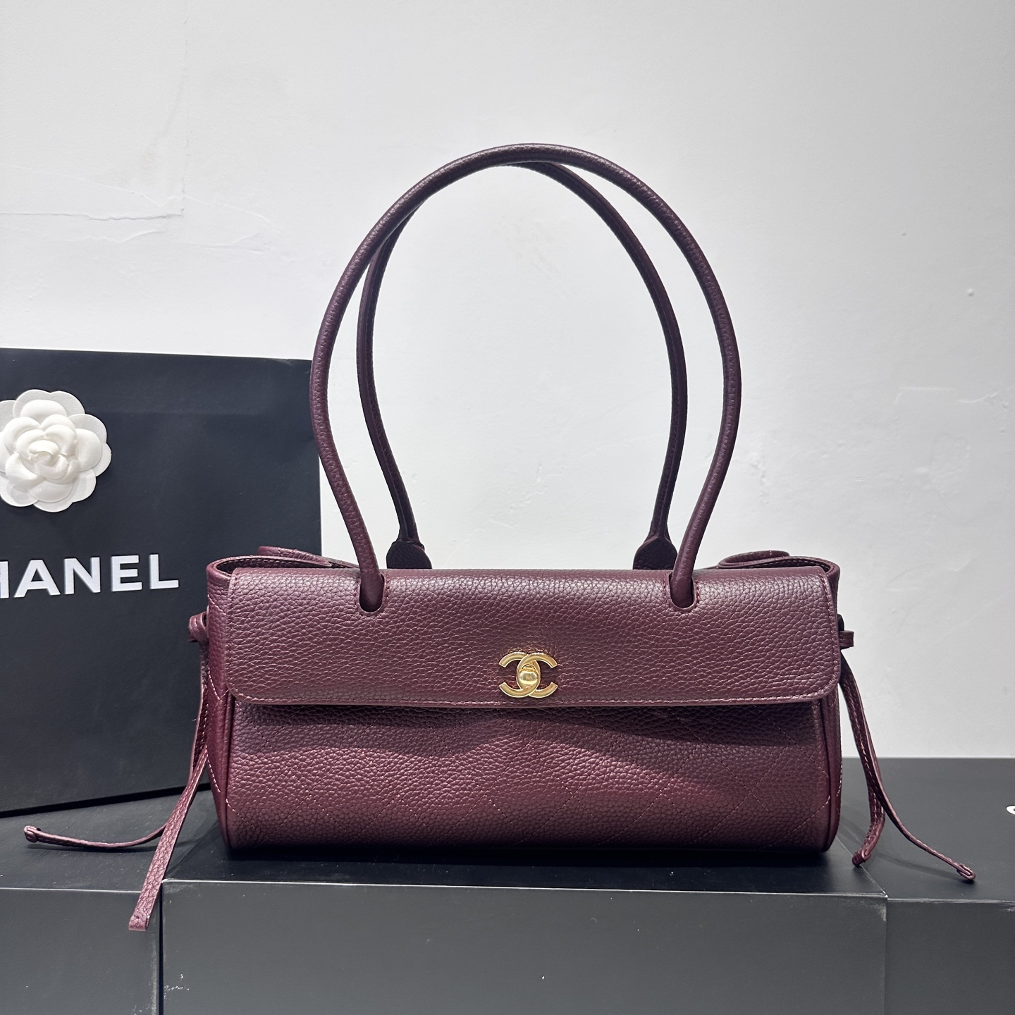 Chanel Spring Summer 2026 Small Flap Bag in Burgundy