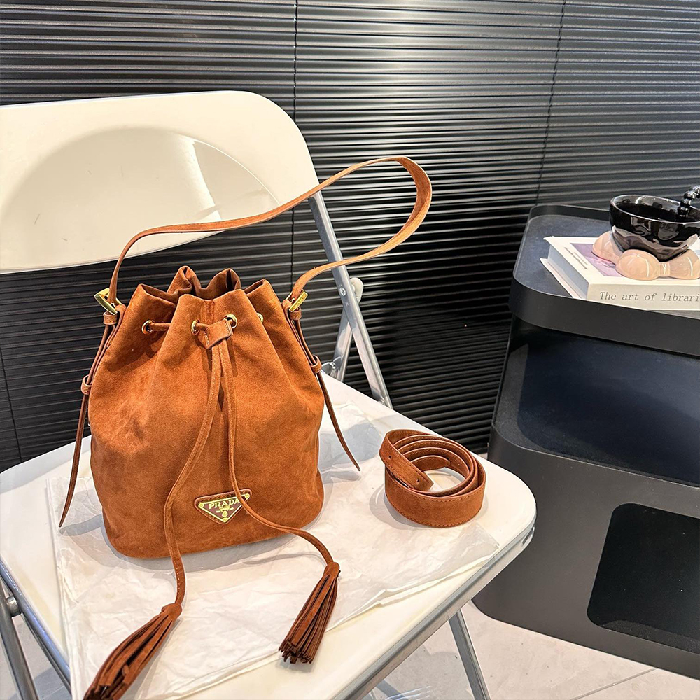 Prada Suede Bucket Bag (Mirror Quality)