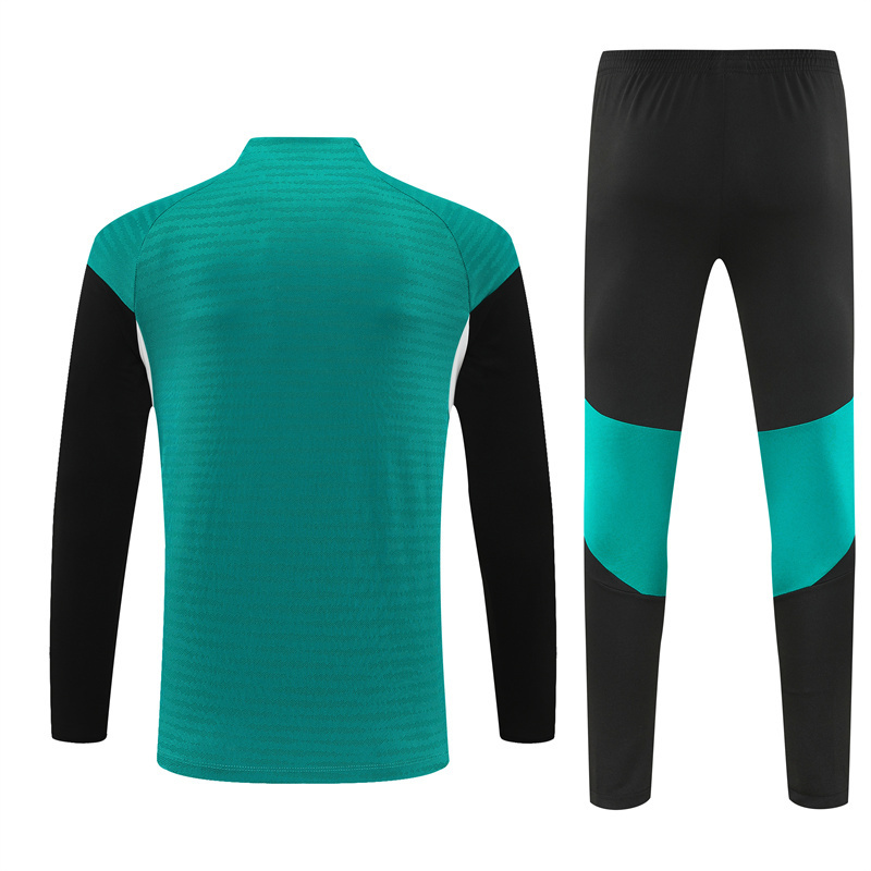 Adult / Kids 2526 LVP Half Zipper Training Suit Green