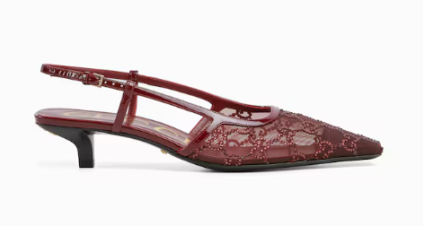 Women's Gucci  GG crystal slingback pump