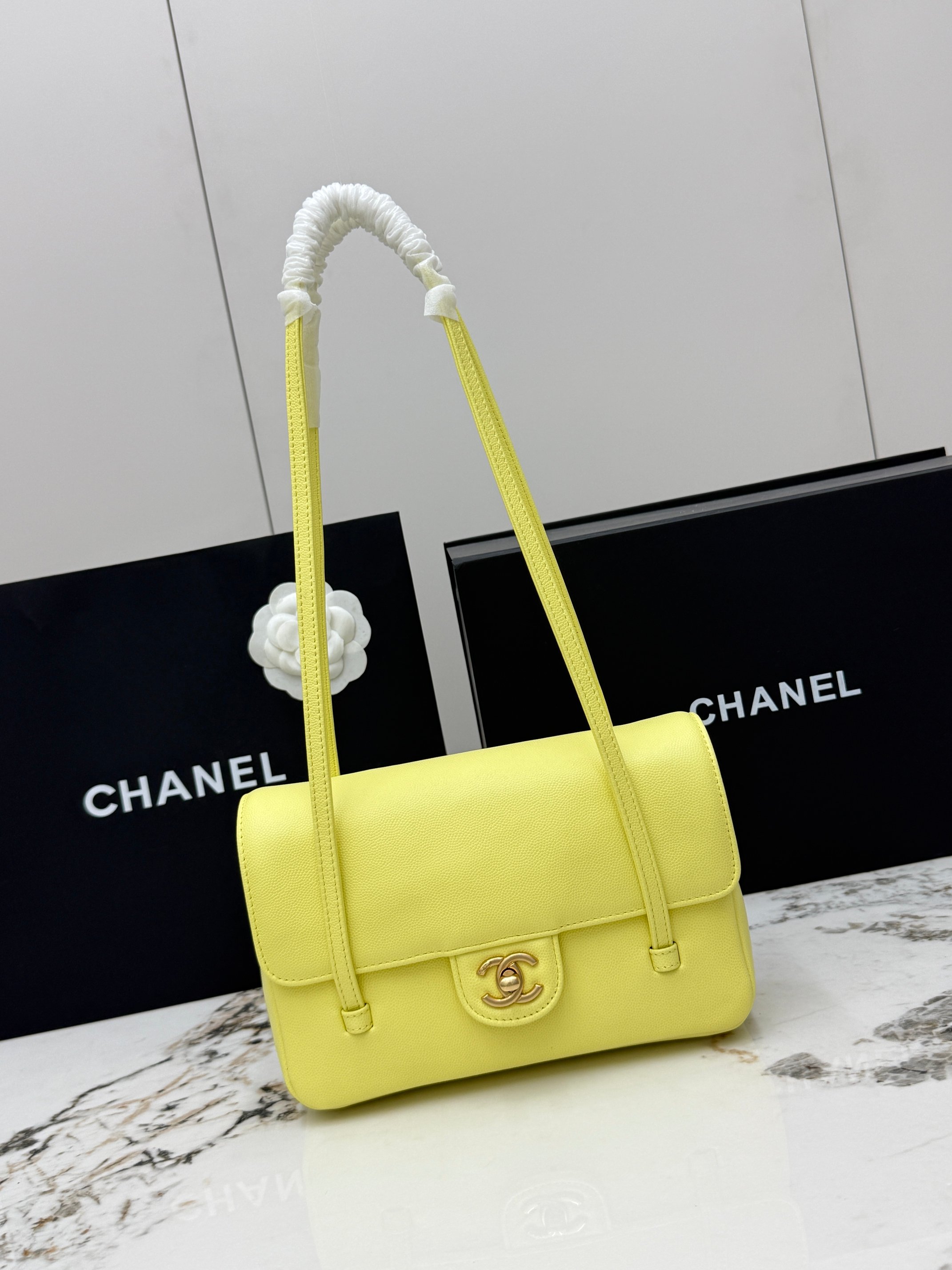 Chanel Spring Summer 2026 Small Flap Bag in Yellow