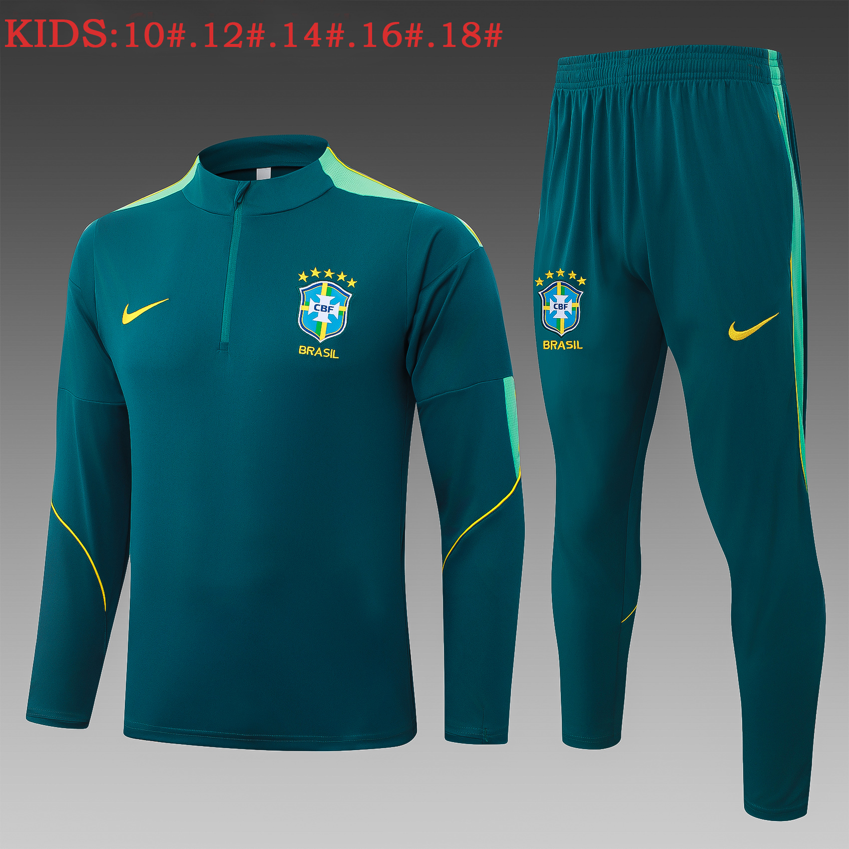Brazil Kids Training Suit 26/27 | Soc Jersey - Premium Football Jersey