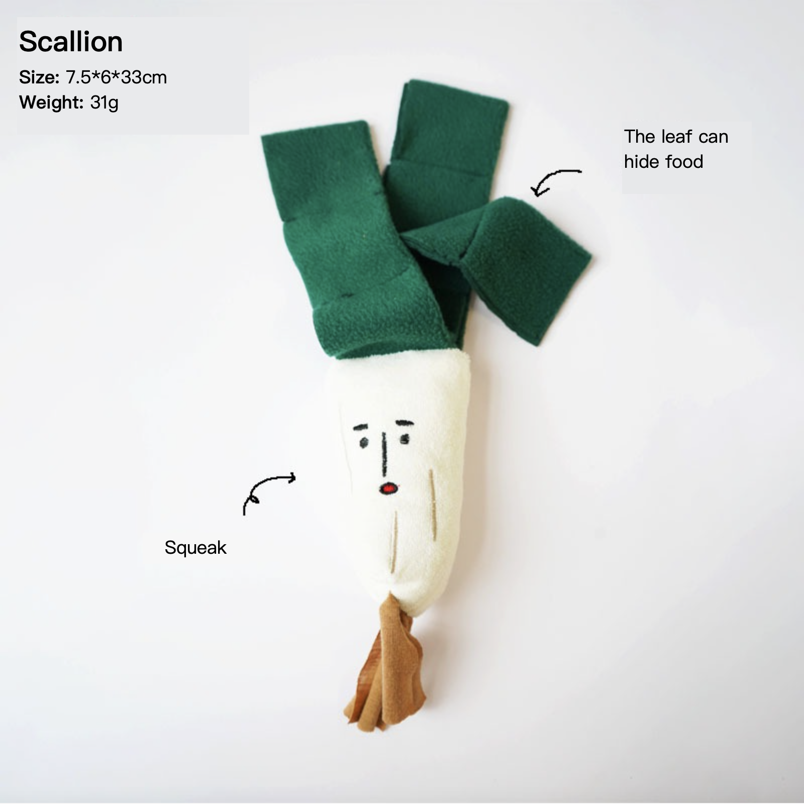 Korean Style Plush Squeaky Dog Toy Sniff Hide Food Carrot Eggplant Mushroom