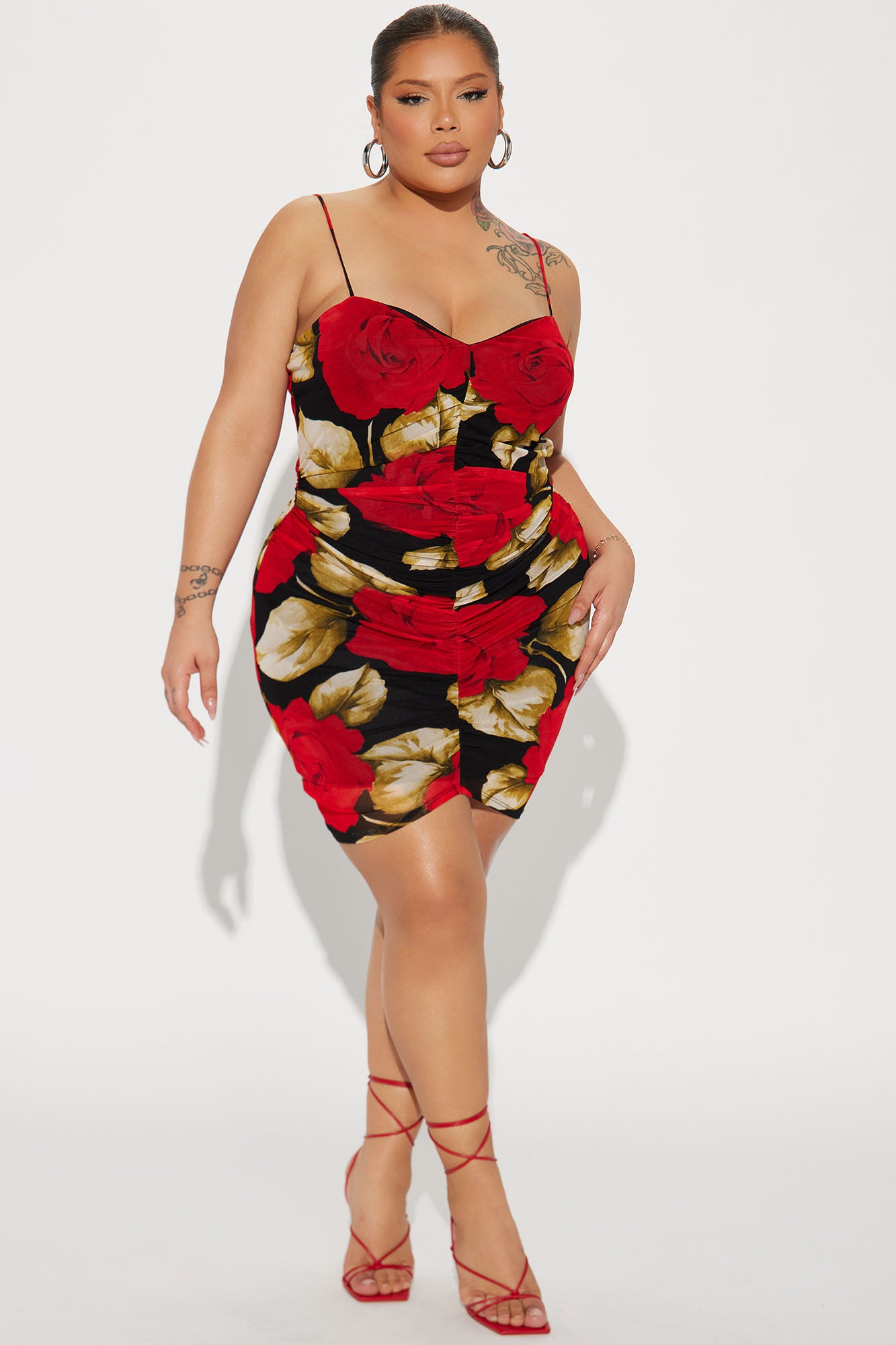 First Date Mesh Mini Dress - Black/combo