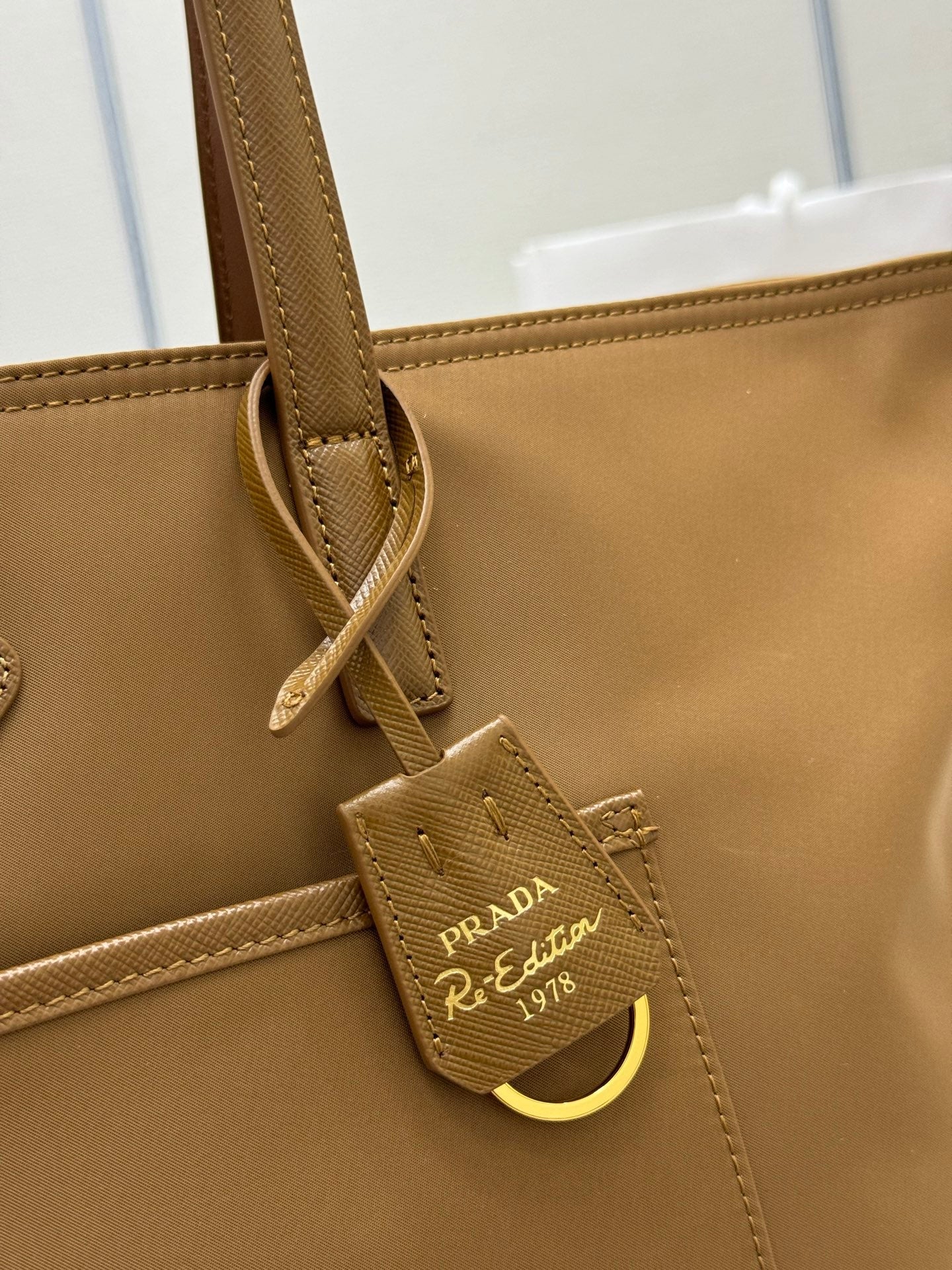Prada Re-Edition 1978 Tote Bag 35cm Brown Re-Nylon& Saffiano Leather
