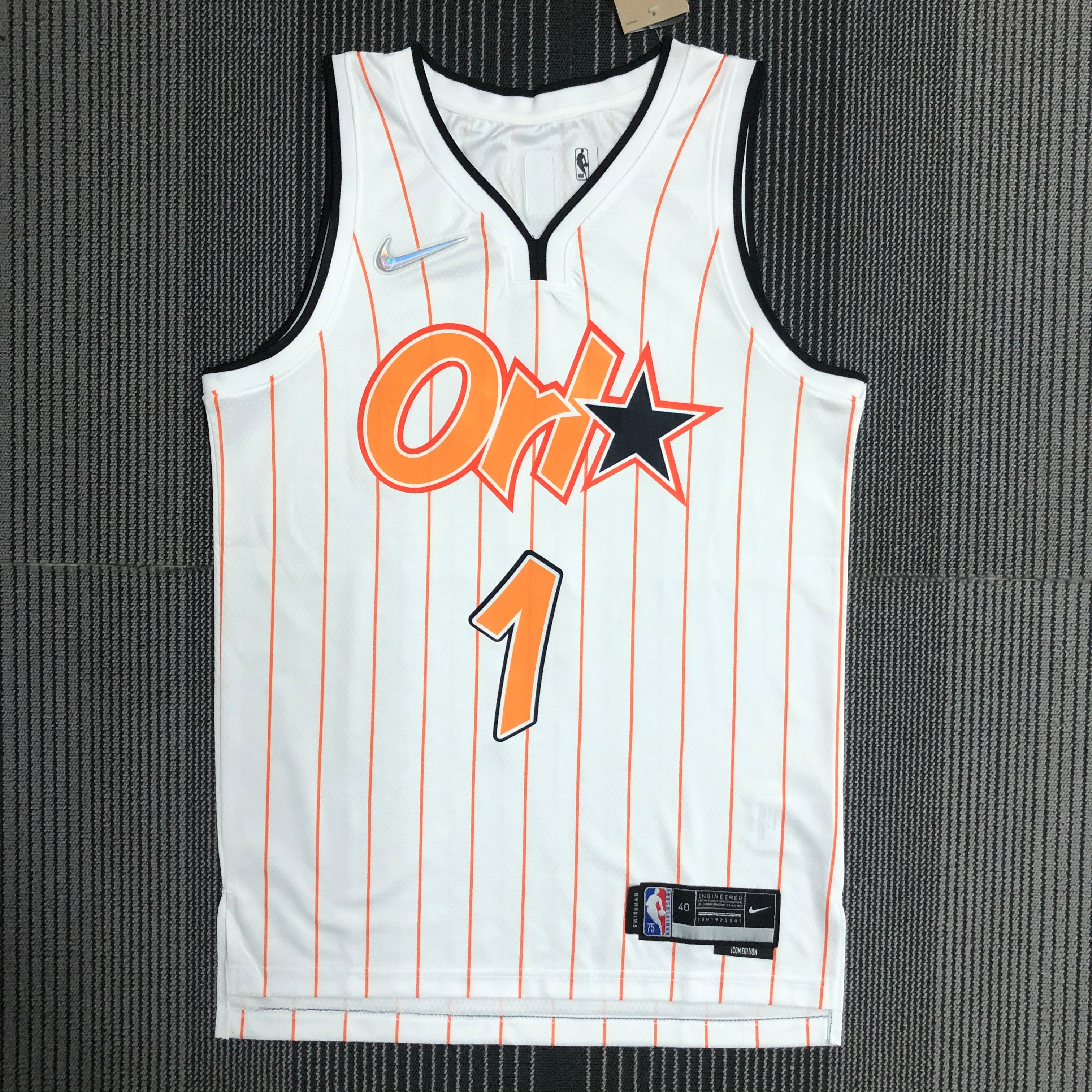 75TH ORLANDO MAGIC WHITE  No.1 McGRADY
