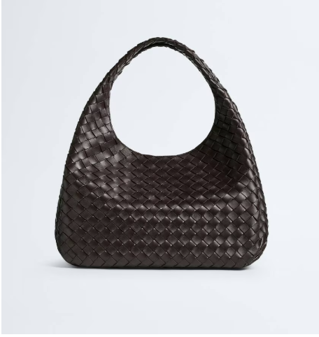 Bottega Veneta Large Campana Shoulder Bag in Fondant Intrecciato Leather