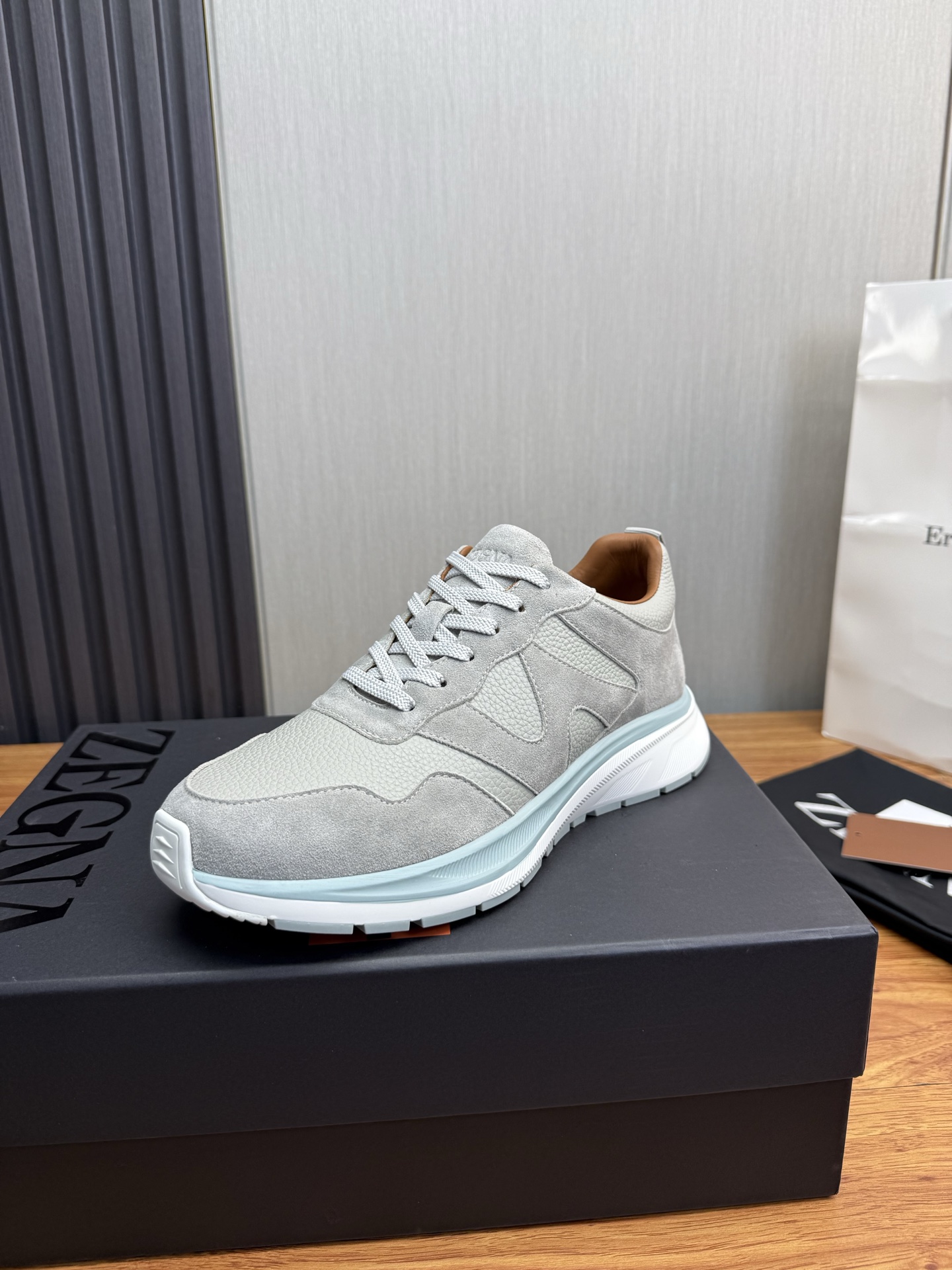 Zegna Men's Sneaker in Suede leather