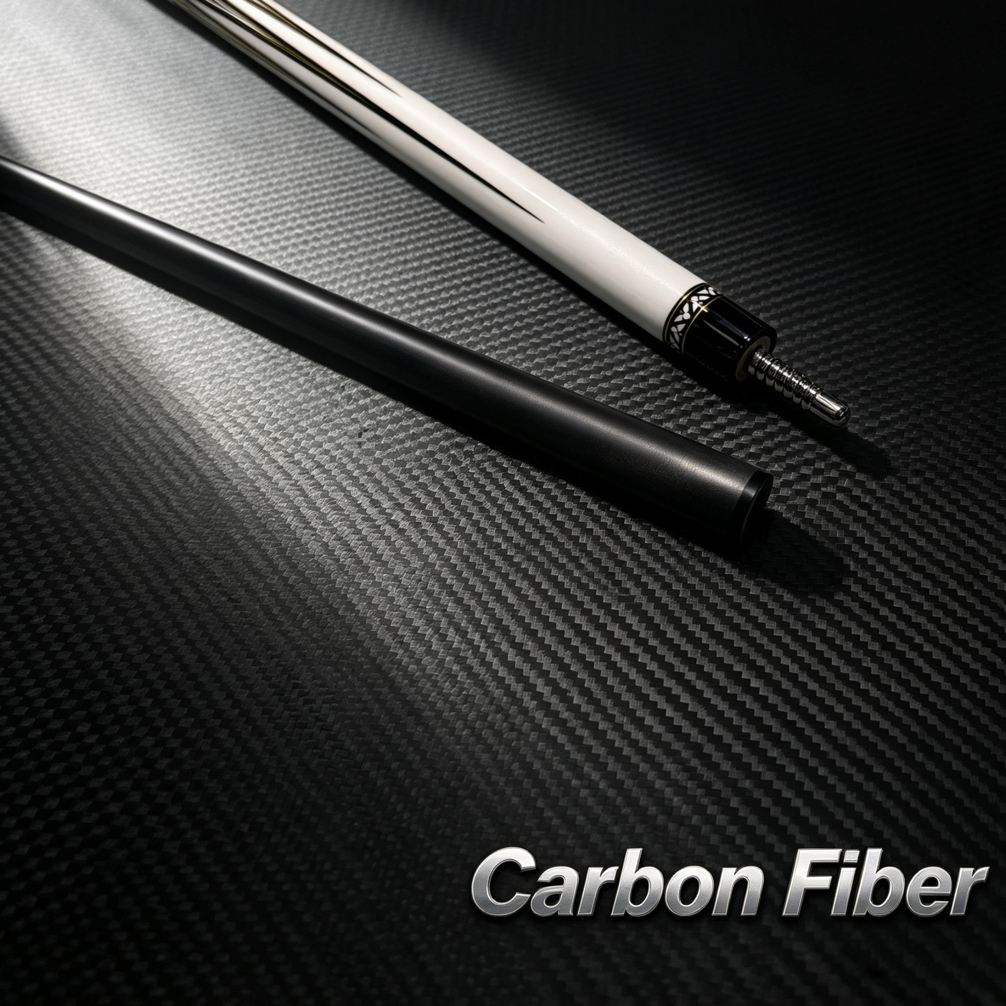 14MM Carbon Fiber Big Head Pool Cue Stick, 1/2 Split Full Carbon Fiber Shaft Professional Billiard Cue for 8-Ball 9-Ball Break & Jump Shots