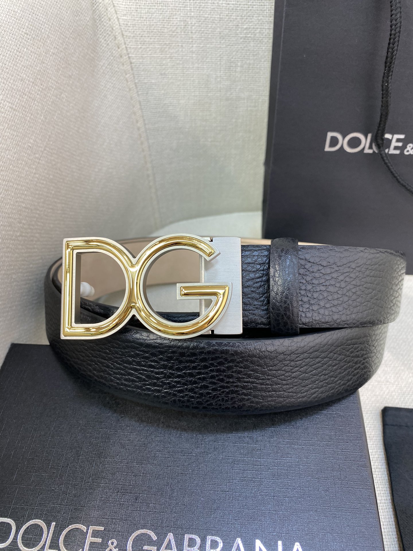 D&G Luxury DG Buckle leather Belt 3.5cm