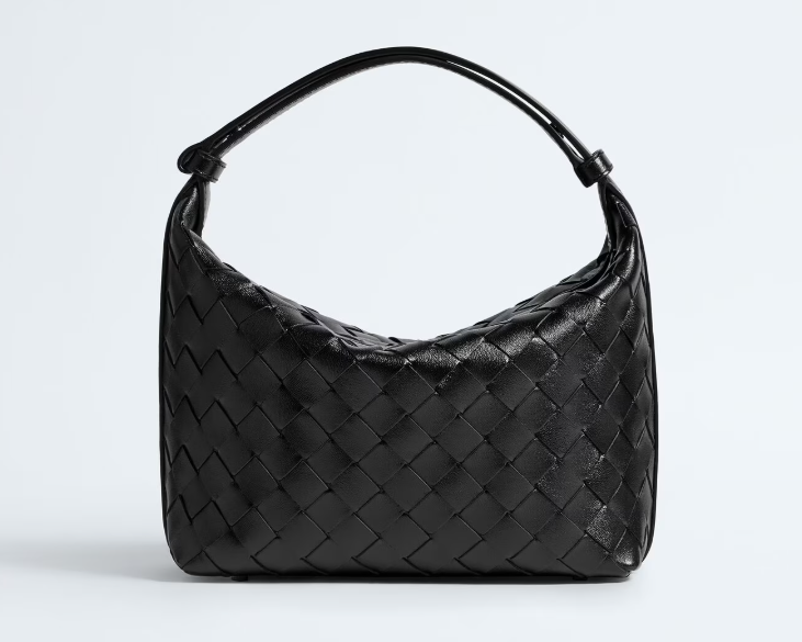 Bottega Veneta Wallace Bag in Black Intrecciato leather