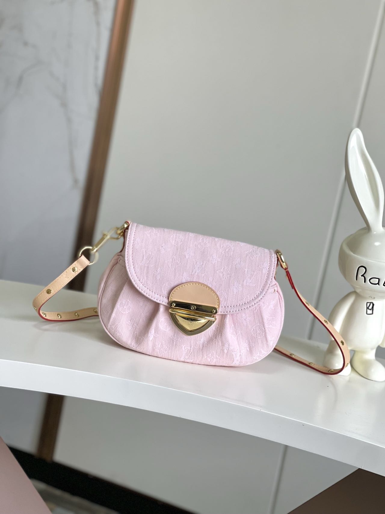 Louis Vuitton LV Monogram Pink Denim Sunset Shoulder Bag